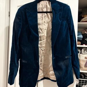 Ted Baker Deep Blue Velvet Blazer